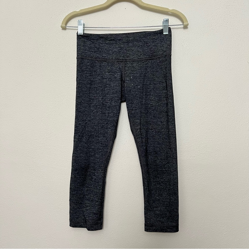 LULULEMON/ marled heather gray cropped legging